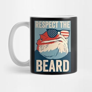 Respect The Beard USA Bearded Dragon Mug